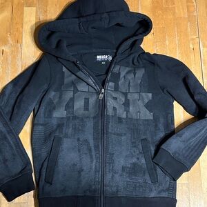 Mecca Kids Black Zip-Up New York Hoodie
